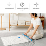 Folding Compressed Organizer Reusable Vacuum Storage Bags Dustproof Space Saving Hand Pump Blankets Clothes Pillows Organizer
