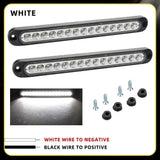 2pcs 15-LED Third Brake Light Assembly, 12V/24V Multi-Position Rear Warning Lamp for Truck Trailer Commercial Vehicles