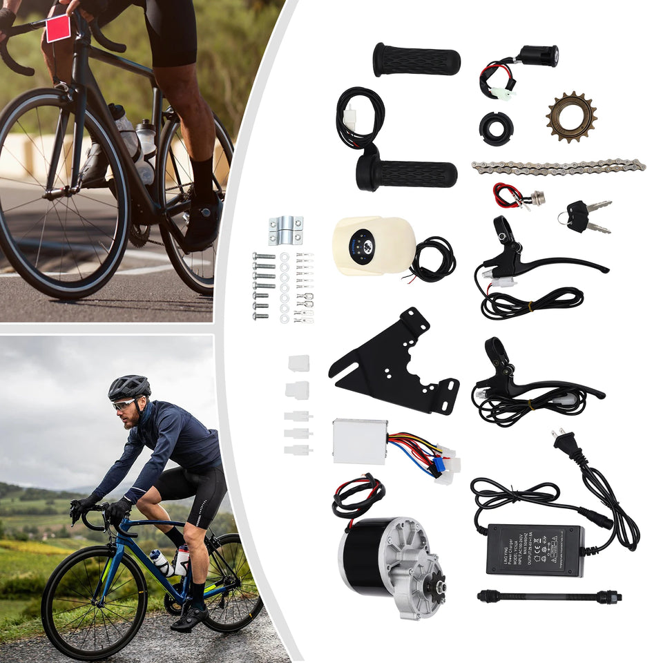 Electric Motor, Copper, Labor-Saving Design with Speed Control, Complete Kit for Safe E-Bike Conversion and Riding