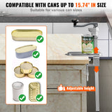 SucceBuy Manual Can Opener Commercial Table Clamp Opener for Large Cans Can Opener with Base Adjustable Height Industrial Opener
