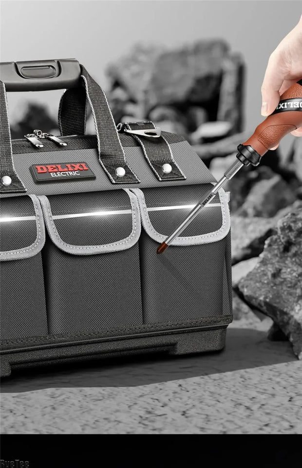 DELIXI Tool Bag Oxford Tools Organizer Professional Waterproof Bag Multifunctional Complete Toolkit Carpenter Tool Accessories