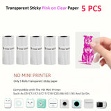Mini Portable Printer,Thermal Label Maker Printer,For Wireless Bluetooth Photo Memo Stickers Inkless Suitable For Home, Office