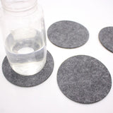 10pcs Round Felt Coaster Dining Table Protector Pad Heat Resistant Cup Mat Coffee Tea Hot Drink Mug Placemat Kitchen Accessories
