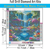 5D Diamond Painting Kit for Adults, Waterfall Landscape DIY Art, Full Round Drill Home Decor