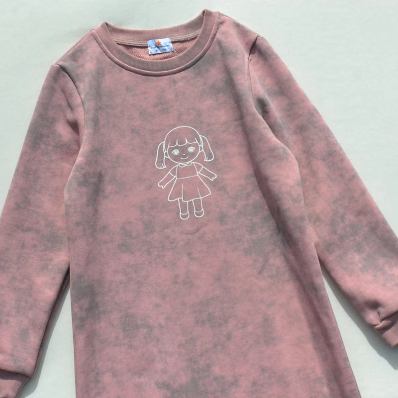 AA 25AW Tie-Dye Printed Cotton Sweatshirt Collection Girls Dress Baby Set Children Family Matching Outfits Casual Clothes