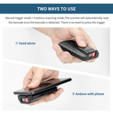 NETUM E800 Bluetooth 2D Barcode Scanner Pocket Wireless QR Reader Data Matrix PDF417 IOS Android Windows
