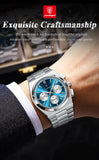 POEDAGAR Luxury Man Quartz Watch Waterproof Luminous Date Chronograph Watches For Men Stainless Steel Fashion Men's Watch Reloj