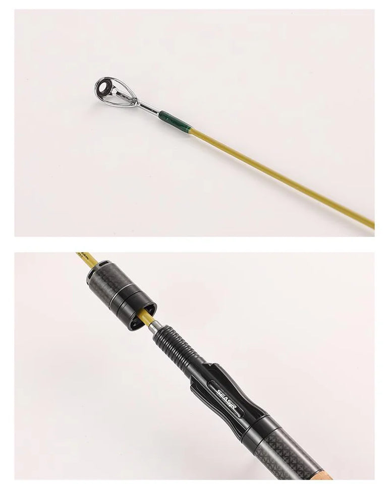 Seasir Silent Stream Spining Baitcasting Fishing Rod Carbon Fiber UL Power 1.53/1.65M Spinning Casting Lure Rods 4 Sections