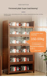 Bookshelf, bookcase, dust-proof floor-standing storage rack, household children and students storage rack with doors