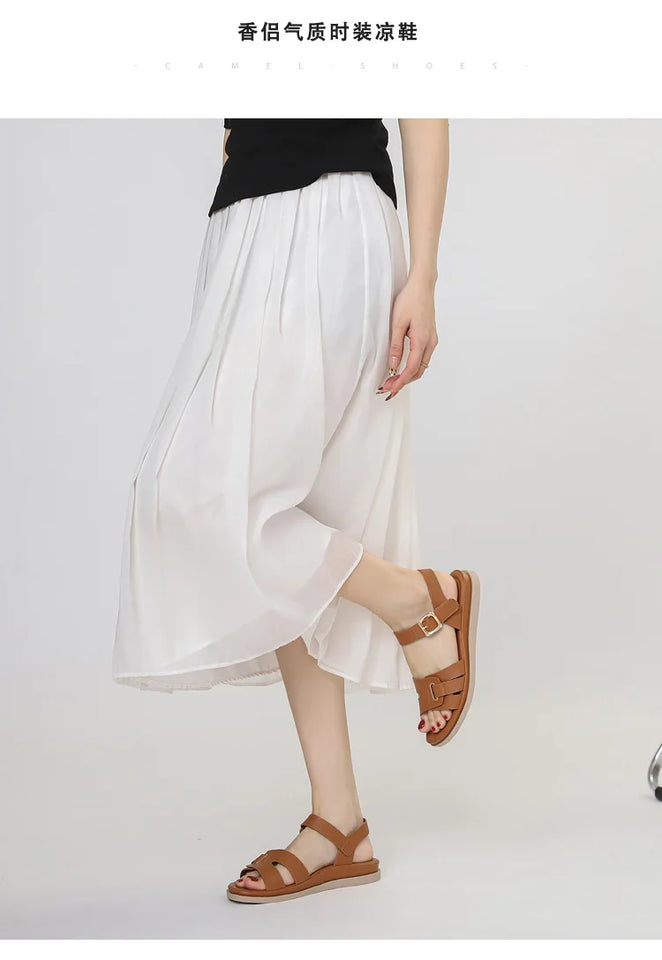 Women's summer new thick-soled sandals with a comfortable feel, non-tiring for the feet, soft-soled, fashionable, non-slip beach