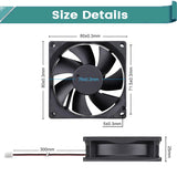 Gdstime DC 5V 12V 24V Fan 80mm*25mm PC CPU Cabinet Cooler Fan 8025 Dual Ball Axial Cooling Fan for Computer Case&Laptop Cooling