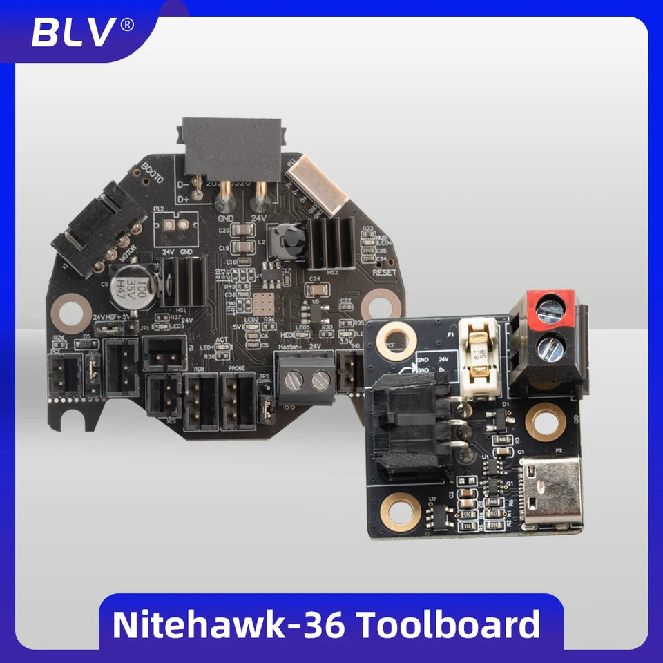 BLV® New Nitehawk LDO toolboard featuring RP2040 MCU TMC2209 drive ADXL345 accelerometer and USB port Voron StealthBurner