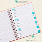 MINI Size Notebook Telephone Address & Birthday Book With Alphabetic Tabs Notepad Notebooks Writing Pads Office School Supplies