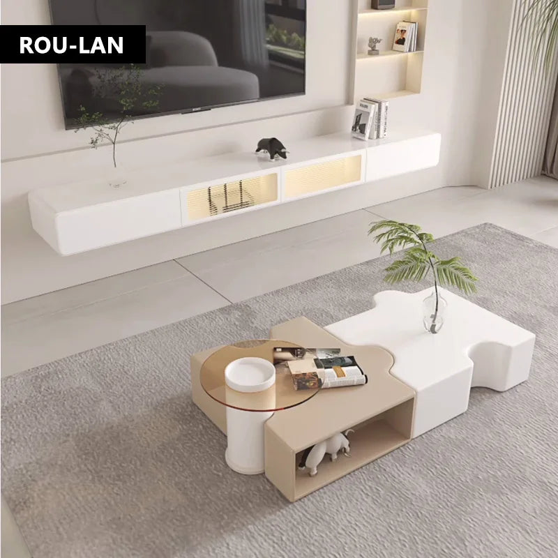Light Luxury Tea Table Set Tea Table Small Living Room Home Modern Minimalist Patchwork Tea Table