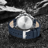 NAVIFORCE Waterproof Watches for Men Original Brand Luxury Leather Men's Quartz Wristwatch Fashion Military Chronograph Male