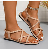 Women's Sandals Sexy Summer Shoes For Woman Summer Sandals 2025 New Flat Sandals Chaussures Femme Beach Shoes Female Footwear