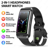 LIGE Smart Watch 2 In 1 TWS Headset 1.57" Men Women GPS Sports Fitness ECG Heart Rate Watches Bluetooth Call Music Smartwatch
