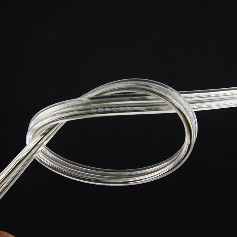 10 Meters Electrical Wires Transparent Parallel Line 2 Cores Flat Cable For Chandelier Lighting Table Lamp Crystal Copper Line
