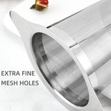 Tea Infuser Basket with Dual Handle Fine Mesh Stainless Steel Cup Loose Leaf Tea Funnel Strainer Tearoom Supplies