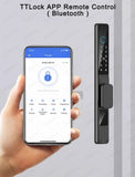 TTLock APP Waterproof Fingerprint Password Smart Lock For Outdoor Pull Push Sliding Aluminum Door 2885/ 3585/ 4585 /6085 Mortise