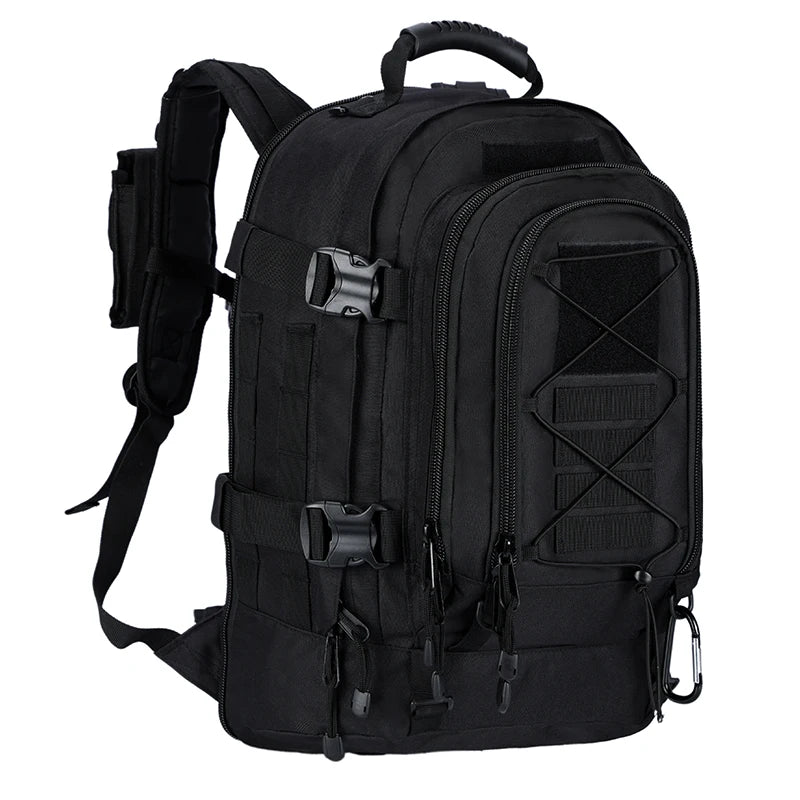 LQARMY 60L Military Tactical Backpack Army Assault Rucksack Outdoor 3Day Expandable Travel Backpack Hiking Molle Bug Out Bag