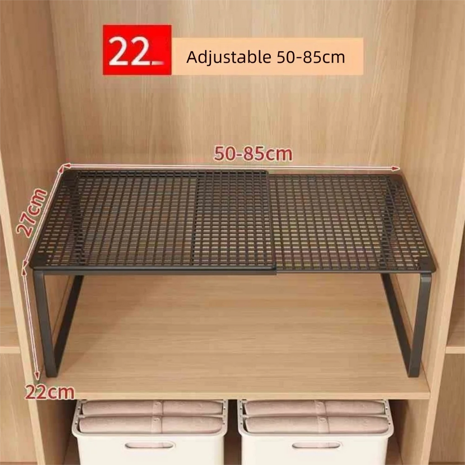Closet Shelf Wardrobe Organizer Wardrobe Divider Board Stackable Shelves Clother Storage Rack Telescopic Adjustable