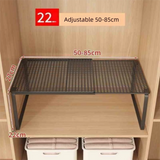 Closet Shelf Wardrobe Organizer Wardrobe Divider Board Stackable Shelves Clother Storage Rack Telescopic Adjustable
