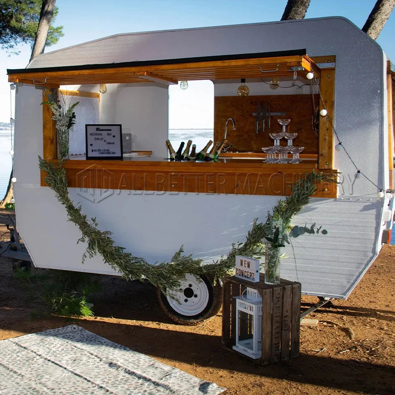 Popular Mobile Food Trailer Street Breakfast Snack Ice Cream Shop Fried Skewers Barbecue Food Kiosk Food Trailers for Sale