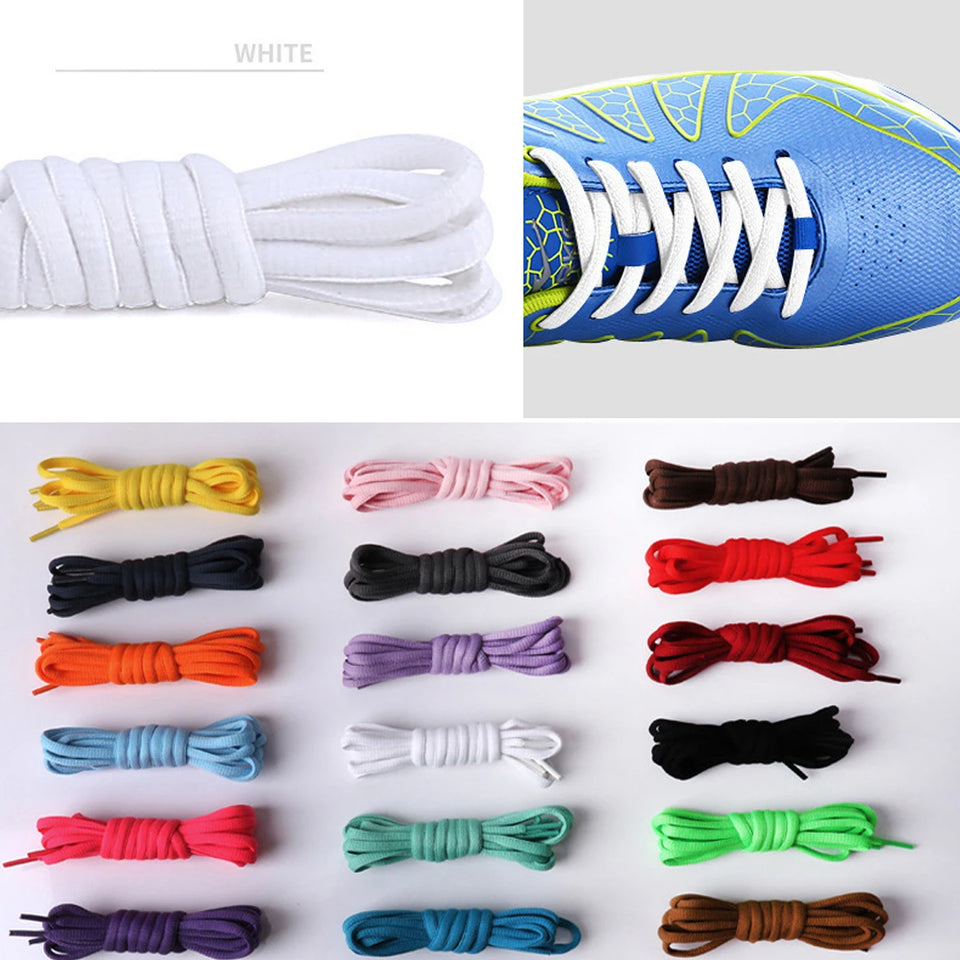 1 Pair Oval Athletic Shoelaces Half Round Shoe Laces for Sneakers,Shoelaces for Athletic Running Sneakers Shoes Boot Strings