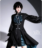 Original Dark Goth Prince Clothing Set New Spring Summer Women's Cool Black Shirt Irregular Vest Shorts 3 Piece Suit Outfits