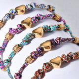 Boho New 2025 Creative Color Rope Heart Beads Bracelet 18K Gold Plated Stainless Steel Fashion Jewelry Accessories