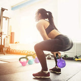 Kettlebell, Vinyl Coated Kettlebell Cast Iron Sets with Stable Flat Bottom for Full Body Workout, Push up, Grip Strength Trainin