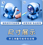 Cartoon Astronaut Pencil Sharpener Student Pencil Sharpener Hand Crank Manual Sharpener Adjustable Thickness Cute Pencil Cutter