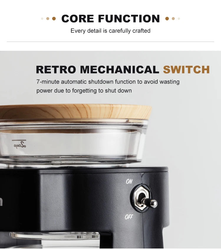 Electric Drip Coffee Maker Household Coffee Machine Tea Coffee Pot Milk