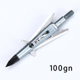 3pcs Hunting Broadhead 100gn-150gn ArrowHead Arrows Points for Compound Recurve Traditional Bow Crossbow Hunting Archery Outdoor