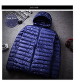 2023 New Arrivals Men's Fashion Hooded Puffer Jackets Autumn Winter Keep Warm White Duck Down Casual Men Down Coat