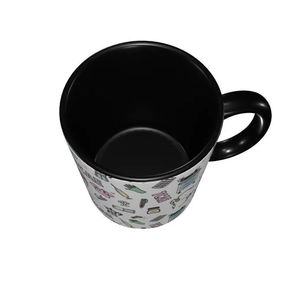 Pink Doctor Nurse Coffee Mugs DIY Customized Enfermera En Apuros Ceramic Milk Tea Mug Cup
