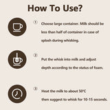 ONEKA Milk Frother Handheld Foam Maker For Lattes Whisk Coffee Cappuccino Frappe Matcha Hot Chocolate Egg Beater Drink Mixer