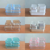 1/6 Dollhouse Mini Kitchen Storage Box Models Set Vegetable Preparation Fresh Keeping Lunch Box Tableware Decor