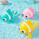 Hot sellingBaby Bath Toys Cute Swimming Fish Cartoon Animal Floating Wind Up Toys Water Game Classic Clockwork Toys For Toddlers