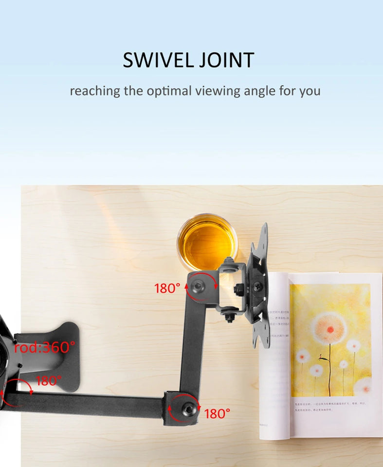800mm DL-T902-180 Desktop Stand Full Motion 360 Degree steel Monitor Holder 10"-27" clamp base Monitor Mount Arm Load 11kg