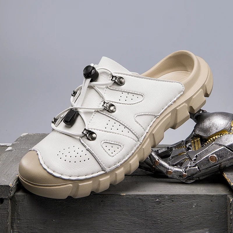 Summer Men's Sandals Beach Shoes Handmade Breathable Design Sandals Casual Beach Shoes Lightweight Soft Bottom Outdoor Sandals