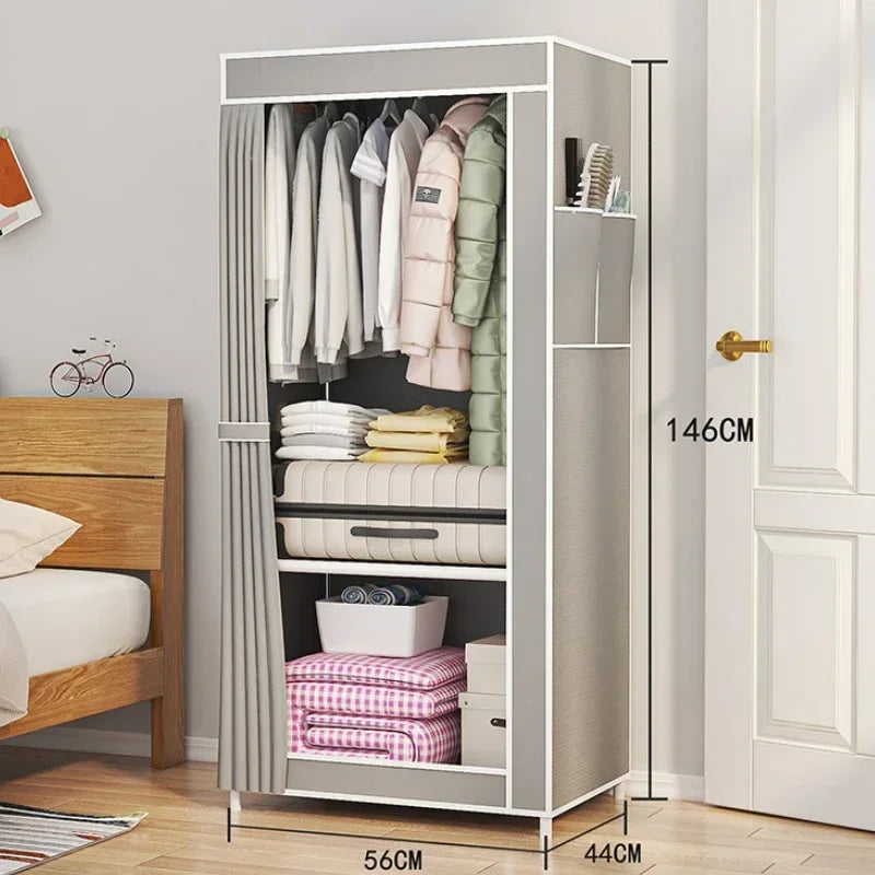 Simple Bedroom Closet Household Simple Assembly Cloth Closet Storage Closet Storage 5 Colors Simple Organizer Dustproof Foldable
