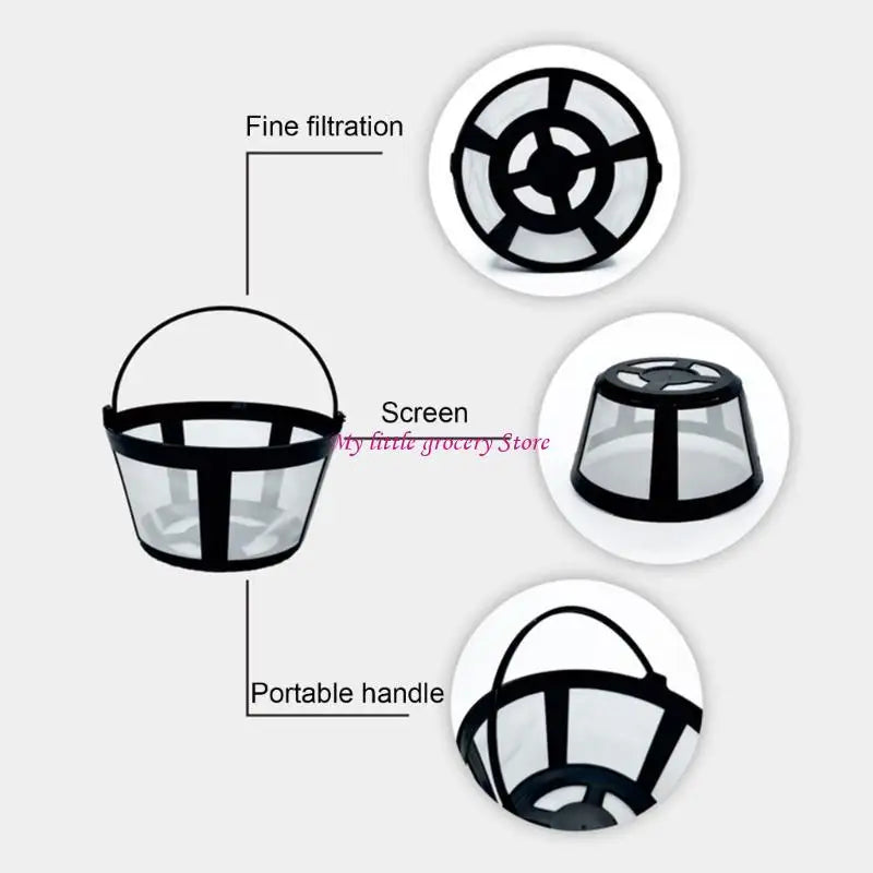 4Pcs Stable Basket Coffee Filter Coffee Strainer for 12 Cup Coffeemakers D5BD