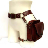 Punk Retro PU Waist Bag Casual Small Square Hip Packs For women's Crossbody Cross Multi-function Outdoor Leg Phone Pouch NEW