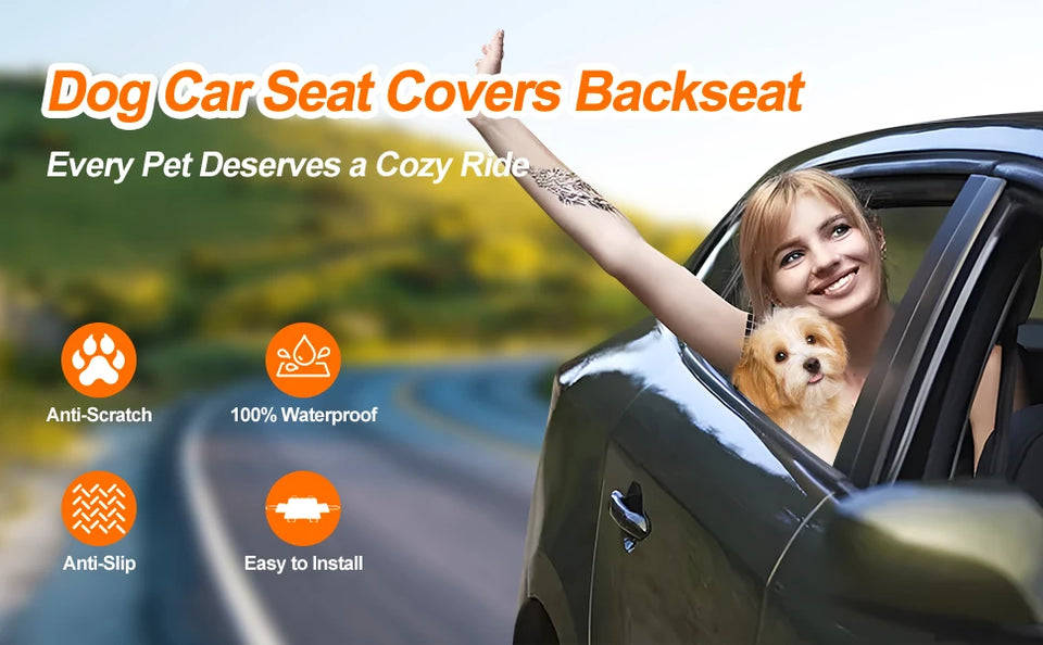Waterproof Pet Travel Accessories Foldable Dog Car Seat  Car Pet Seat Safety Hammock Trunk Mat Car Rear Back Seat Protector