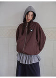 Onalippa Girl Style Hooded Sweatshirt Spring Autumn New College Women Clothing Gray White Striped Long Sleeved T-shirt Base