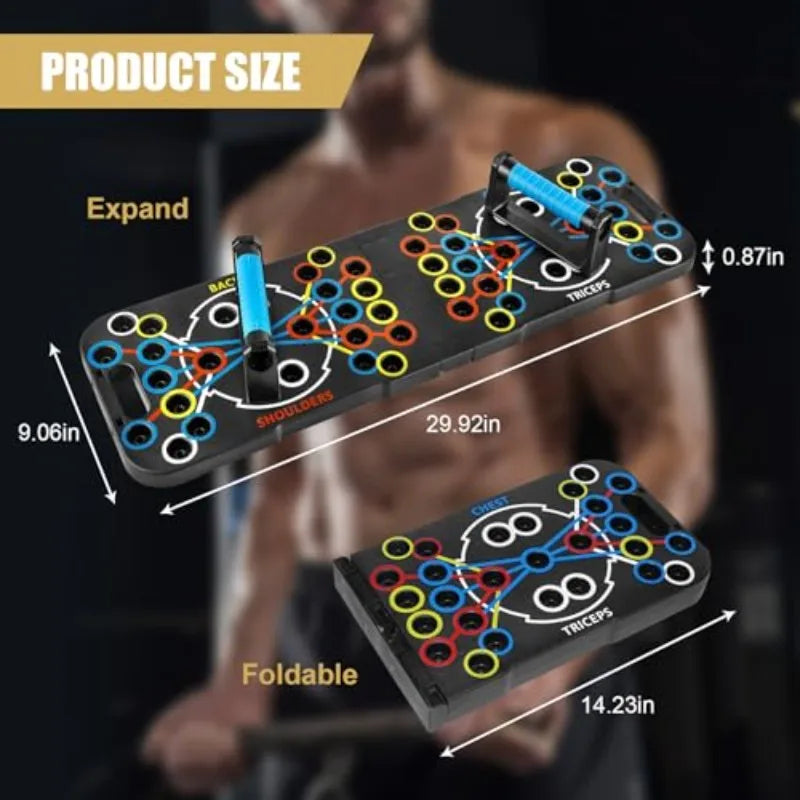 All-in-One Push Up Board for Men & Women, 56 Adjustable Angles for Full-Body Workouts, Foldable Home Gym Equipment