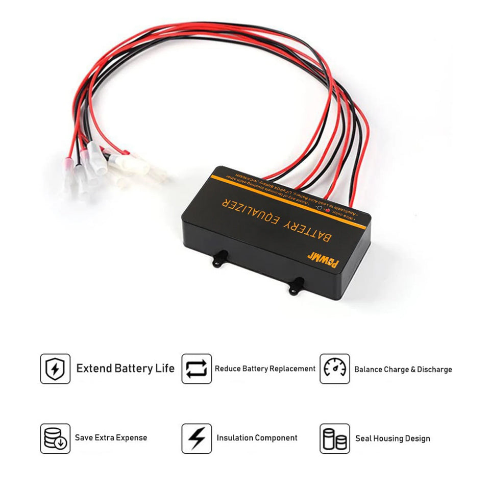 PowMr 24V 48V Battery Equalizer Voltage Balancer for Lead Acid, Lithium Batterries Series-Parallel Connected Charge Controller