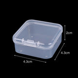 60/6PCS Mini Storage Box Transparent Square Plastic Box Earrings Jewelry Packaging Storage Small Square Box Jewelry Organizer